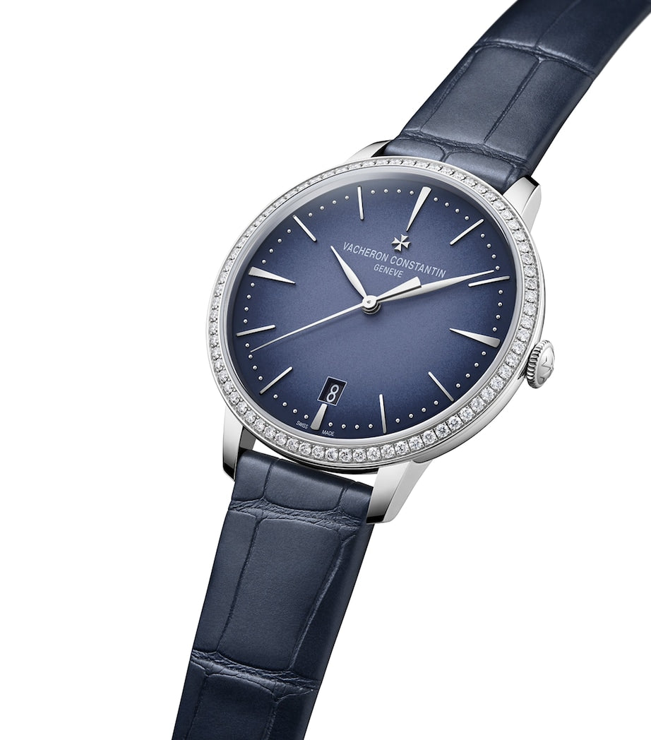 White Gold and Diamond Patrimony Self-Winding Watch 36.5mm