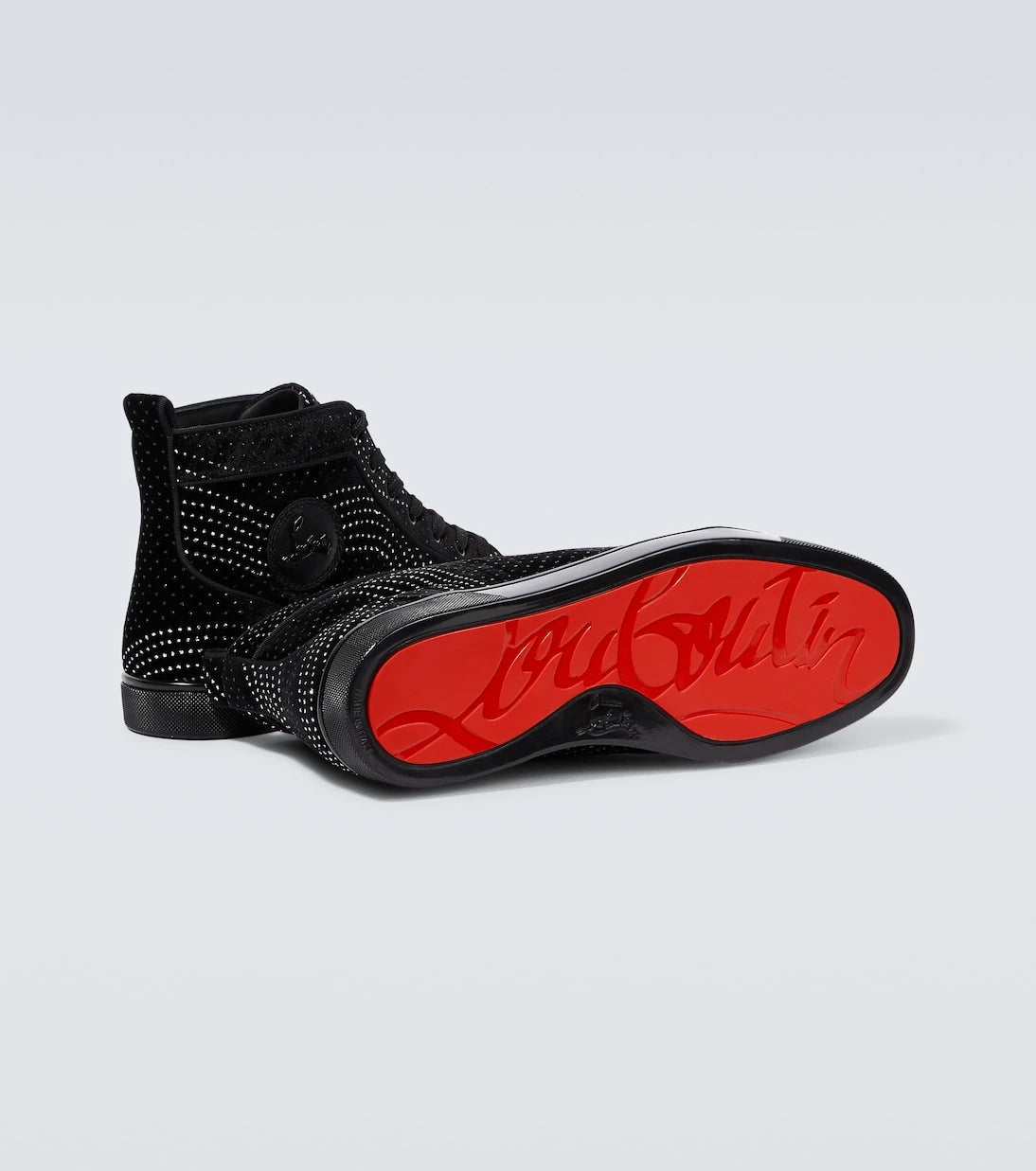 Christian Louboutin - Louis suede embellished sneakers