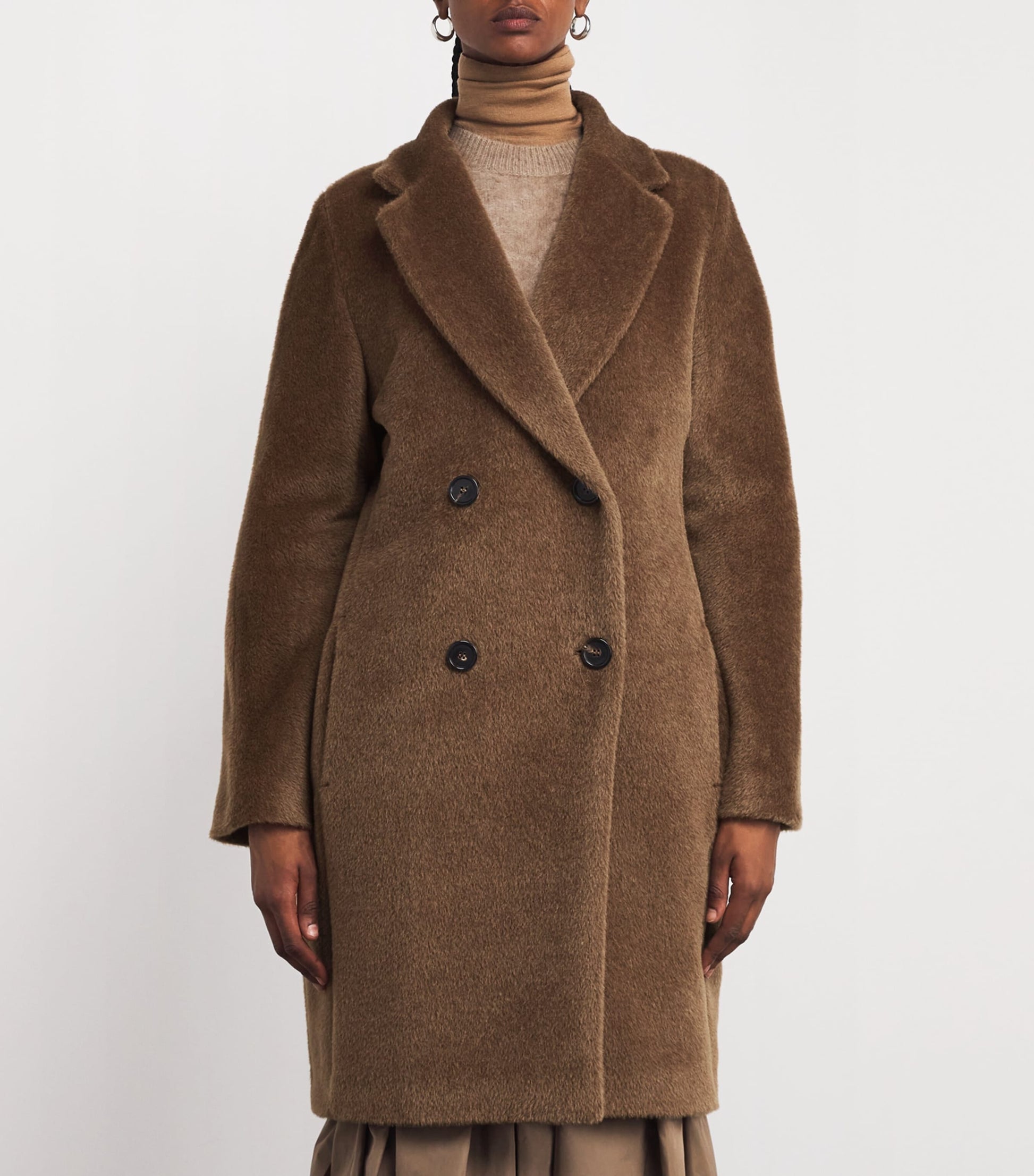Beige Wool Pea Coat