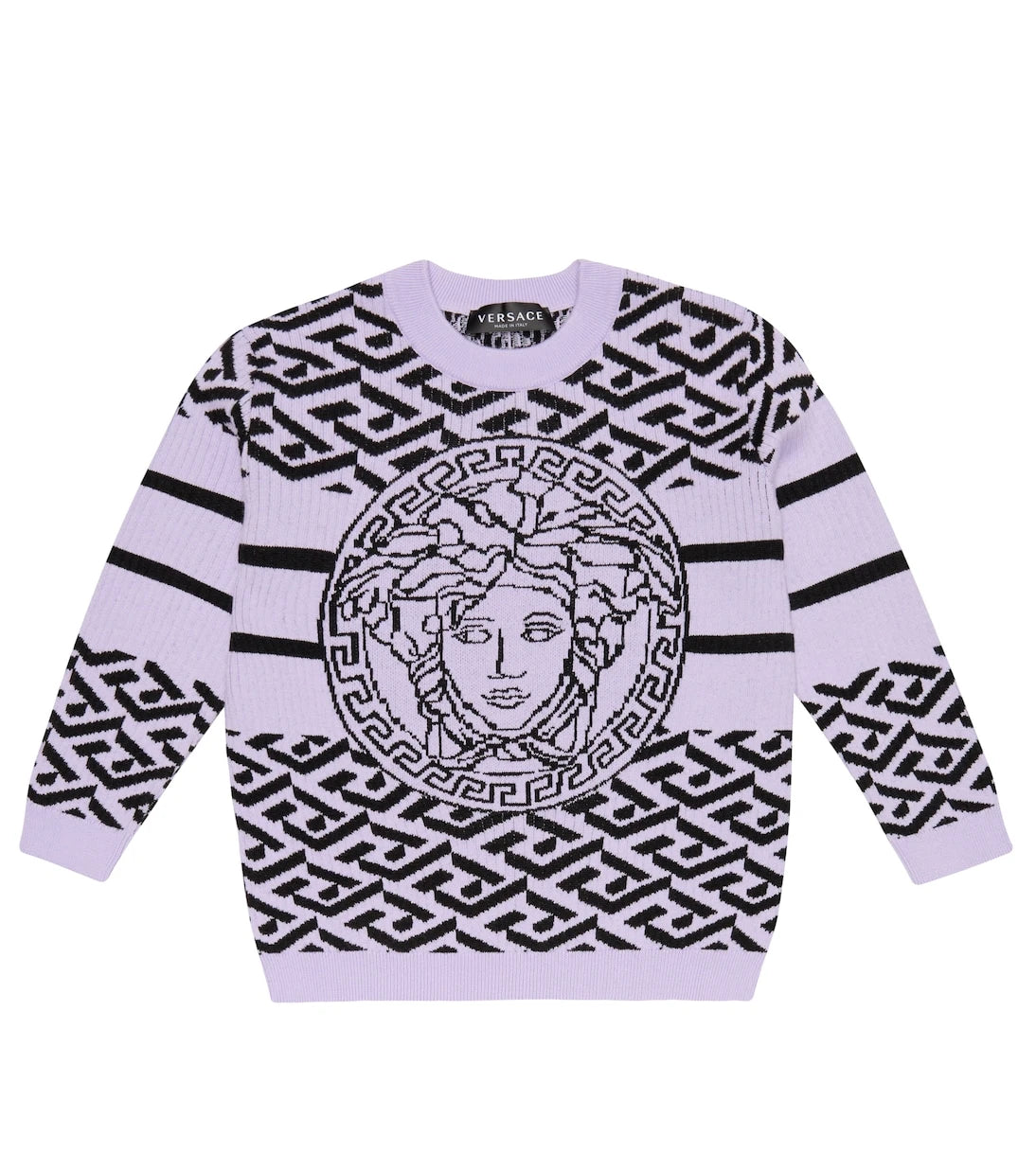 Versace Kids - Cotton and wool jacquard sweater
