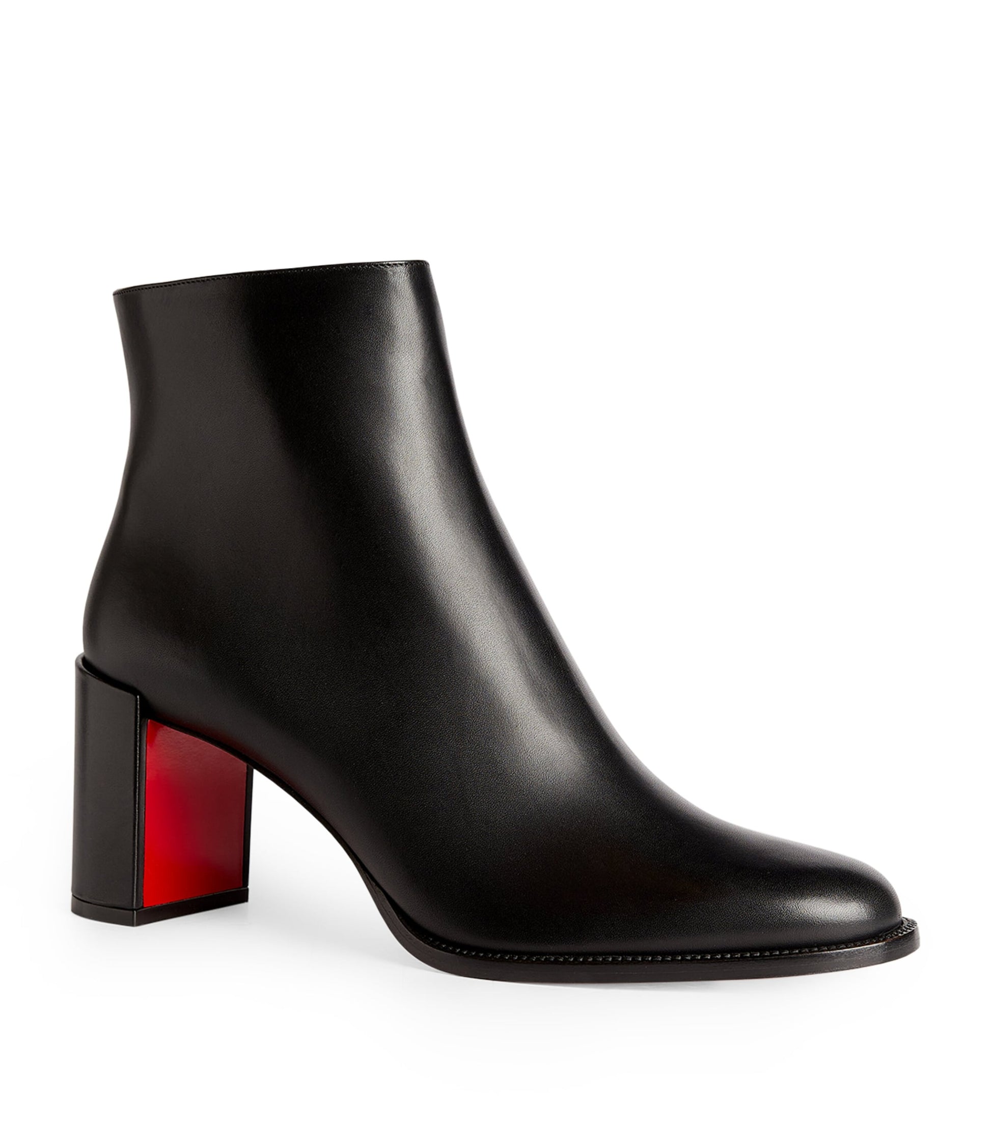 Christian Louboutin Black Adoxa Leather Ankle Boots 70
