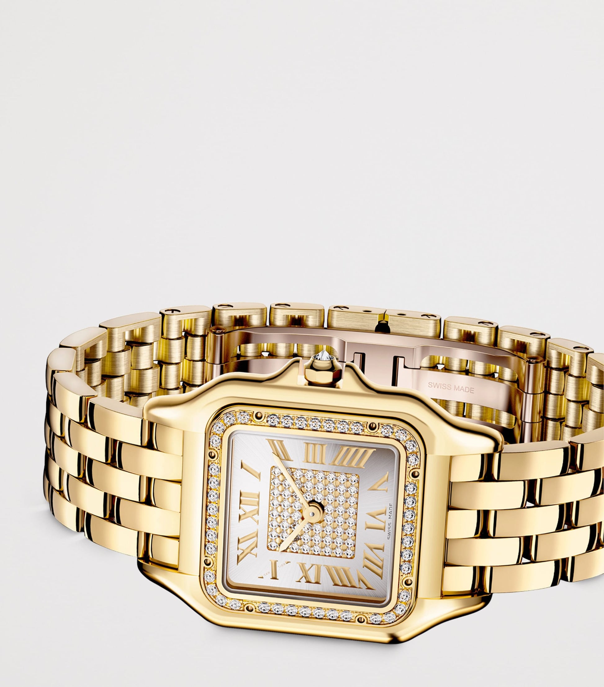 Medium Yellow Gold and Diamond Panthère de Cartier Watch 27mm