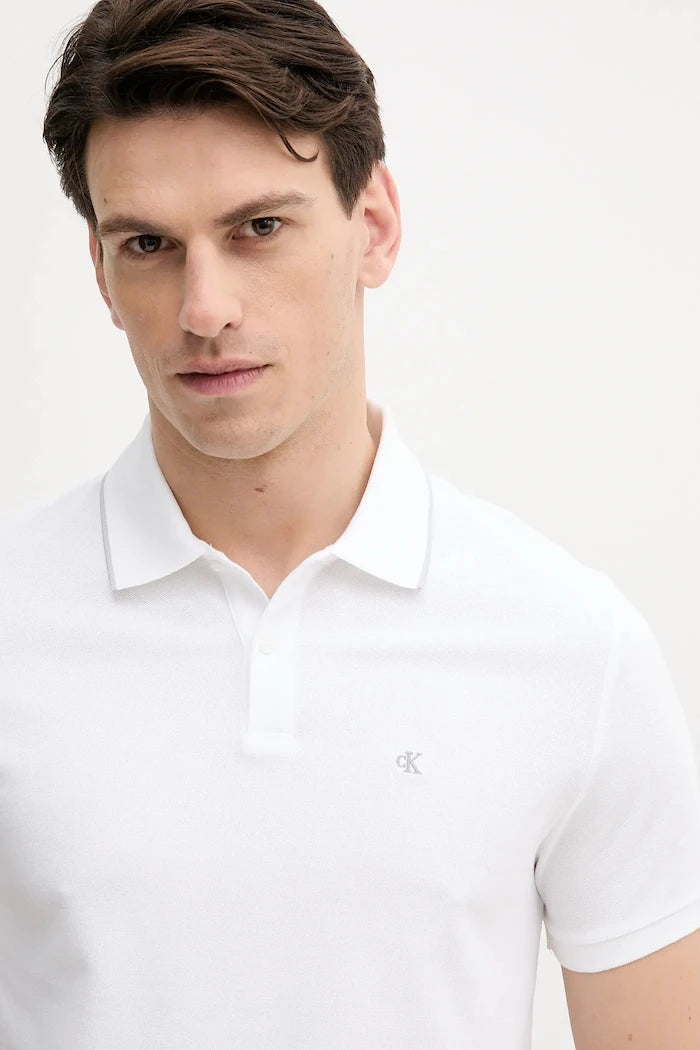 Calvin Klein erkek pamuklu yakalı tişört