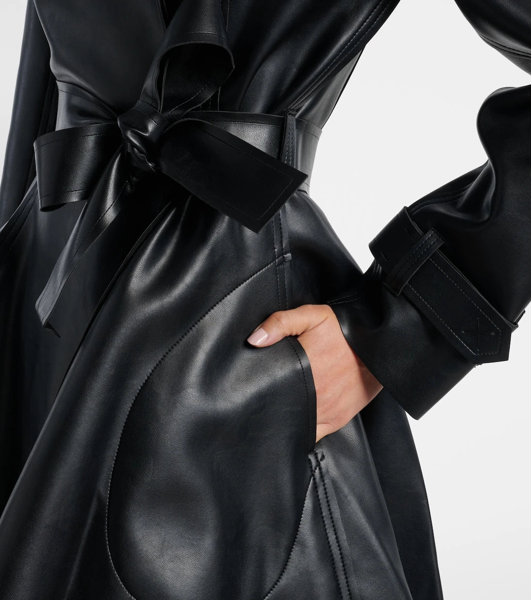 Norma Kamali - Belted double-breasted flared minidress