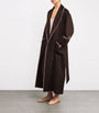 Daniel Hanson Brown Cashmere Silk-Lined Robe