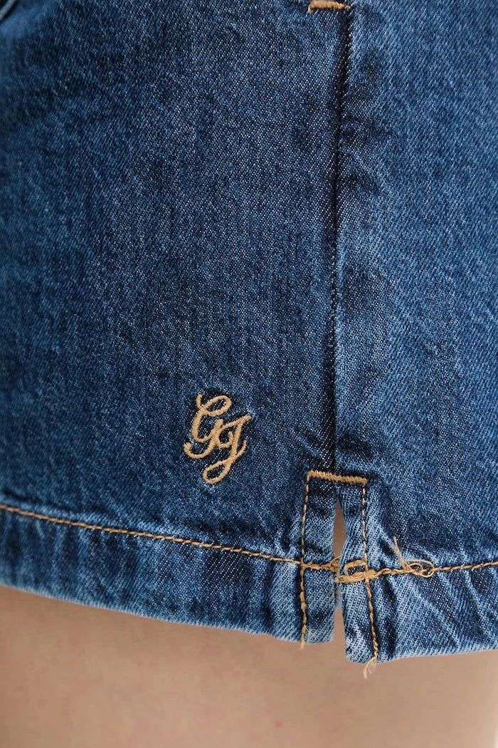 Guess Jeans къс панталон дамски от деним