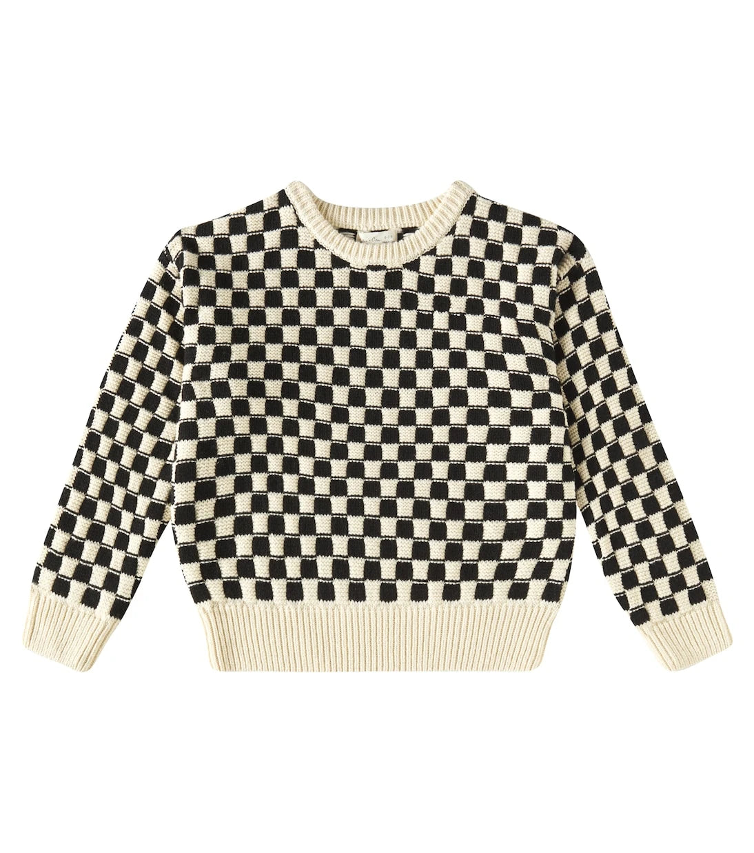 Rylee + Cru - Checked cotton-blend sweater
