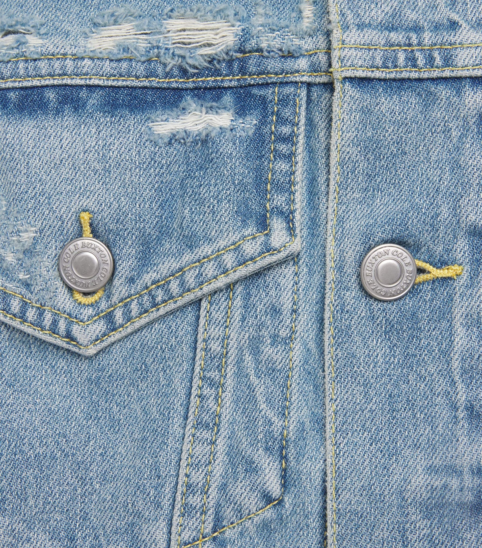 Blue Distressed Denim Jacket