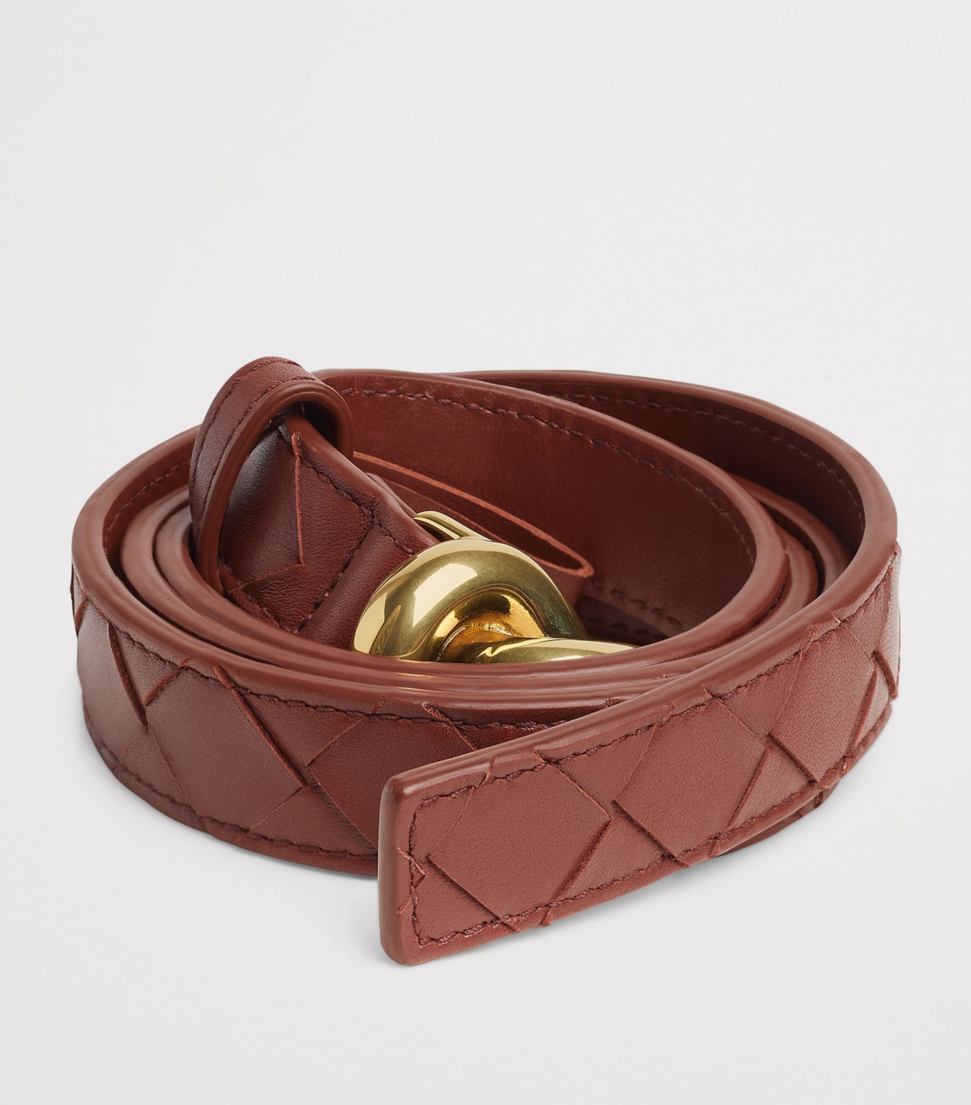 Bottega Veneta Brown Leather Knot Belt