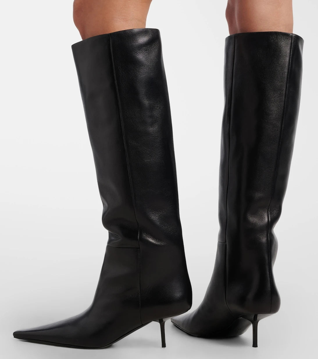 Saint Laurent - Victoire 55 leather knee-high boots