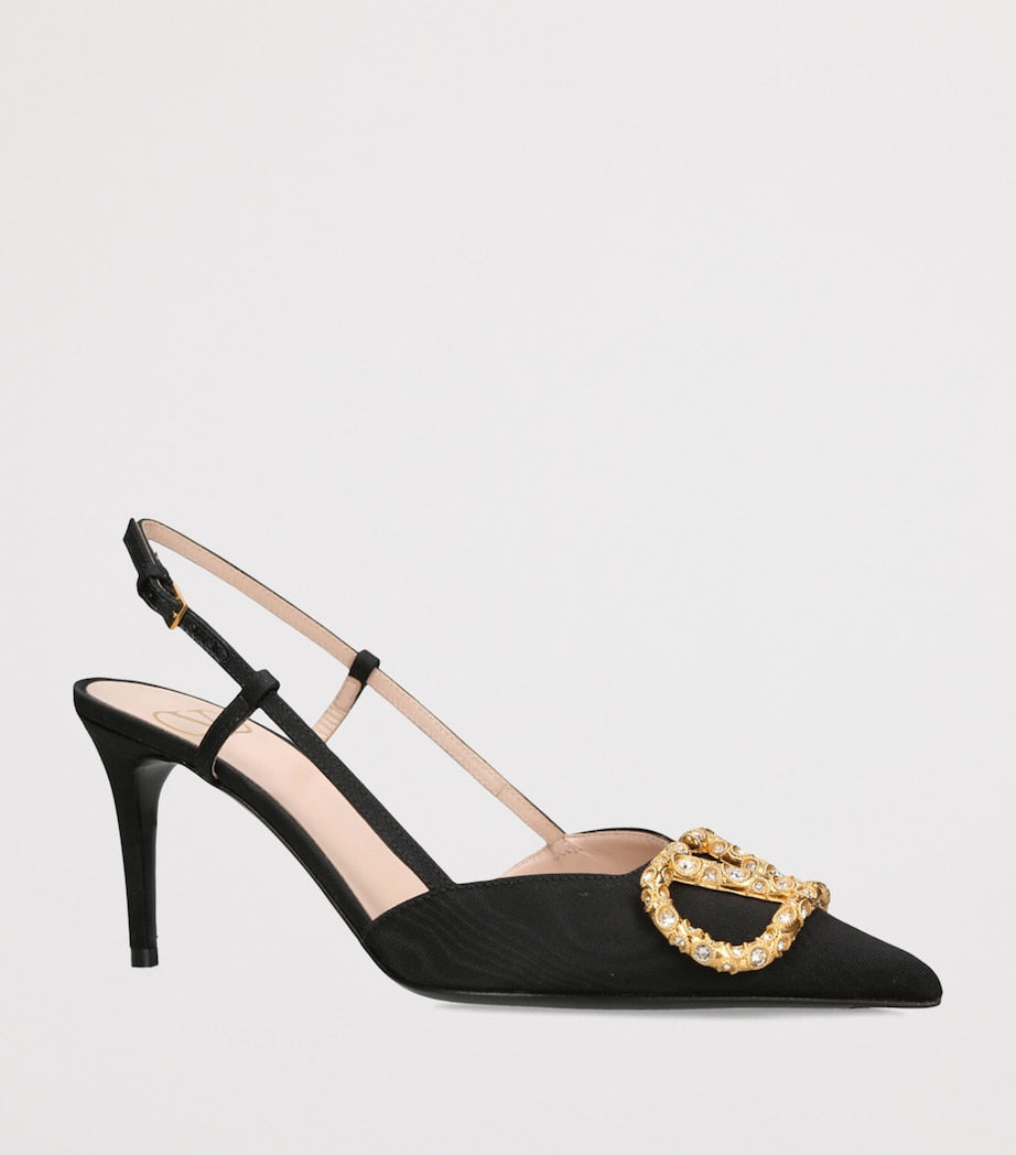 Valentino Garavani Multi VLogo Strass Slingback Pumps 80