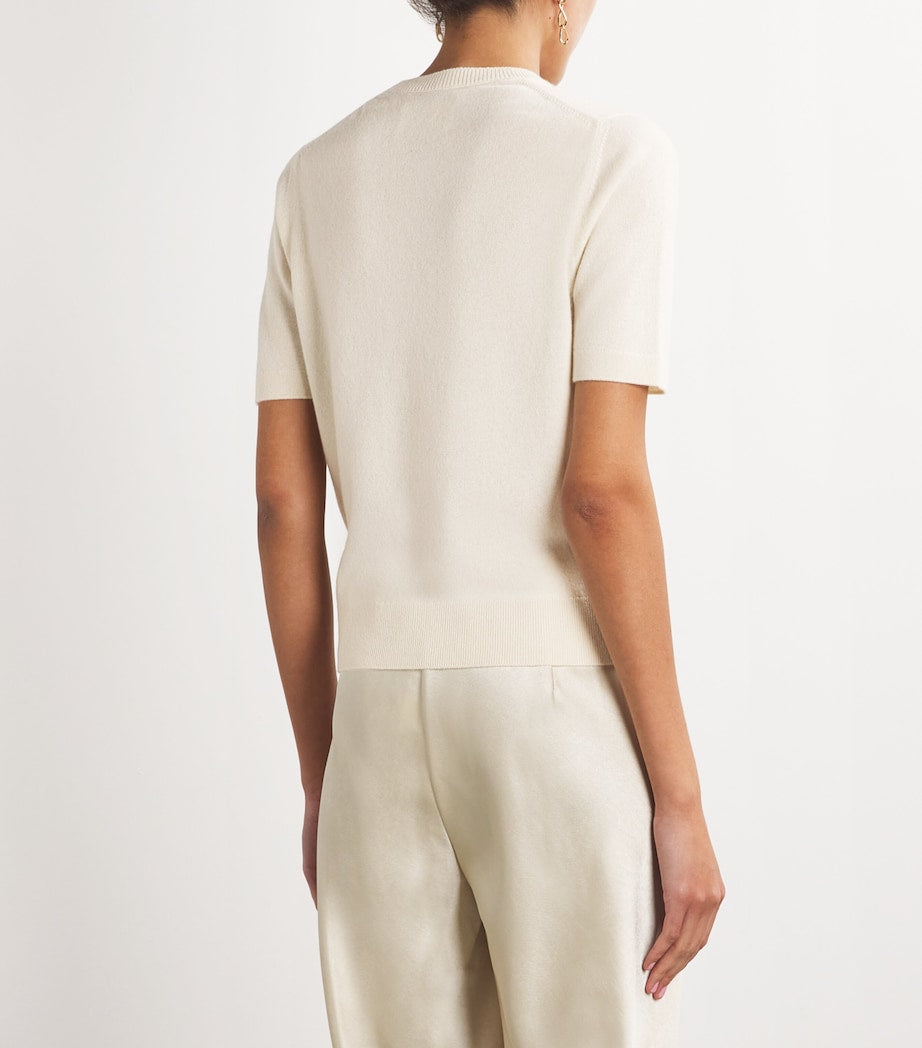 Ivory Cashmere T-Shirt Sweater