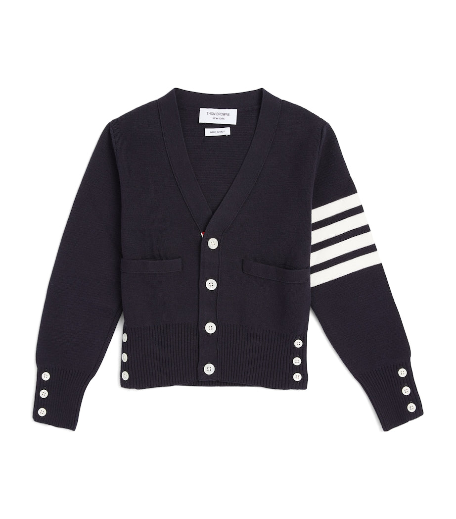 Thom Browne Kids Milano-Stitch 4-Bar Cardigan (2-12 Years)