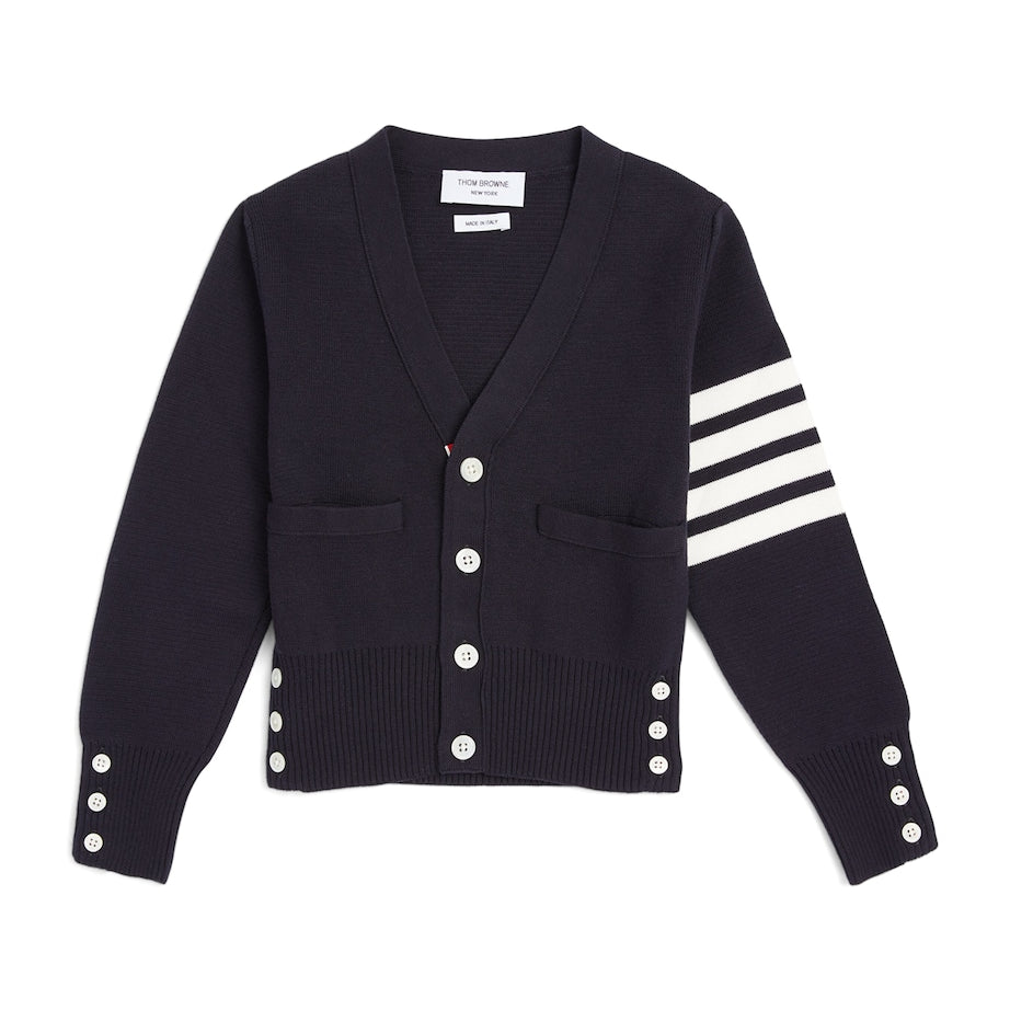 Thom Browne Kids Milano-Stitch 4-Bar Cardigan (2-12 Years)