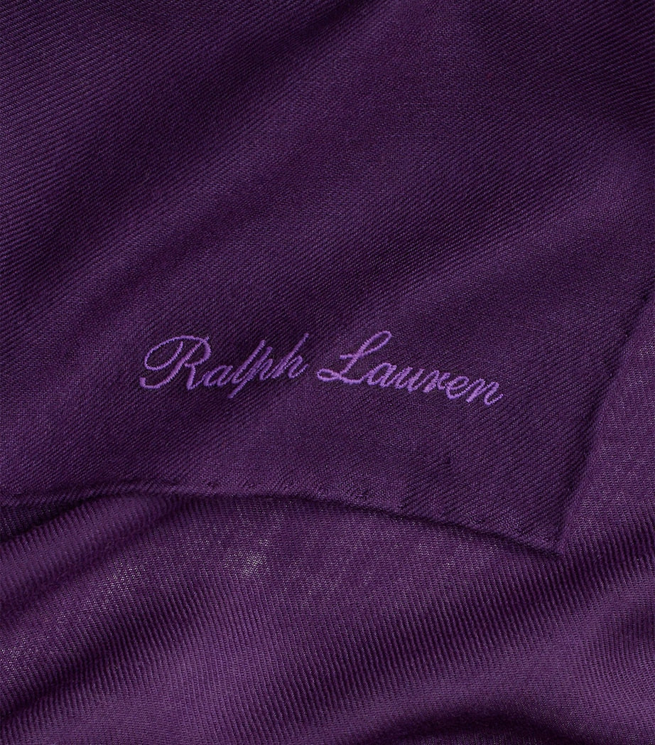 Ralph Lauren Collection Purple Cashmere Scarf