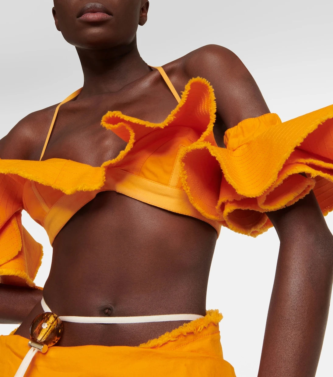 Jacquemus - La Brassière Artichaut cotton crop top