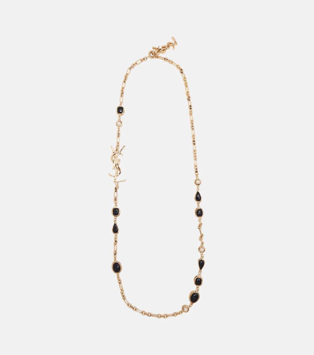 Saint Laurent - Cassandre embellished chain necklace