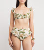 Agua By Agua Bendita Multi Ruffle Kiwi Bikini Top