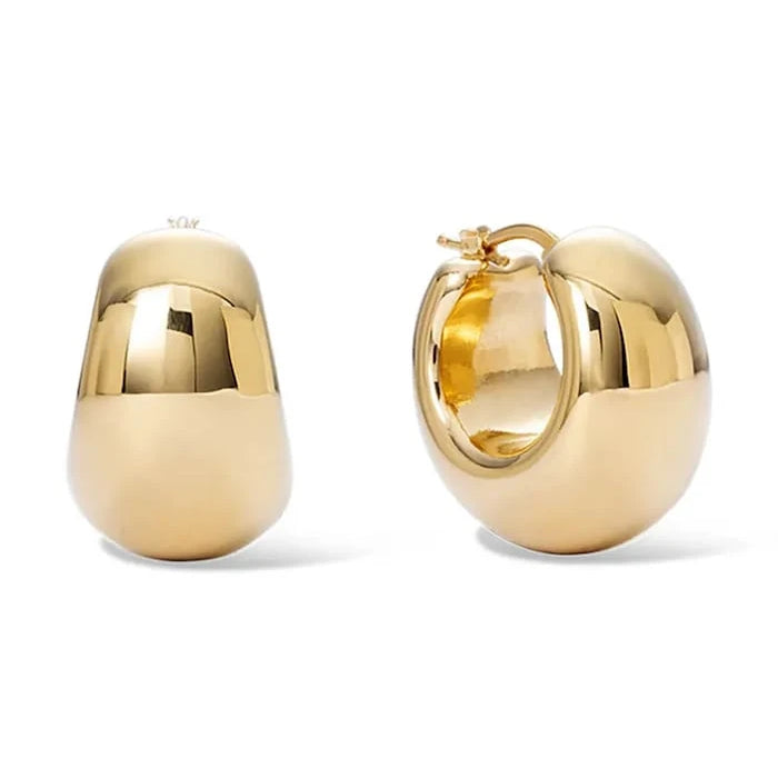 Позлатено сребро дамски обеци Luna Earrings