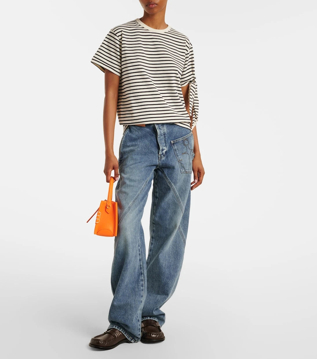 JW Anderson - Striped cotton jersey T-shirt