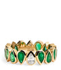 Yellow Gold, Diamond and Emerald Eternity Ring