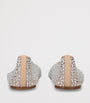Le Monde Beryl Brown Crystal-Embellished Luna Ballet Flats