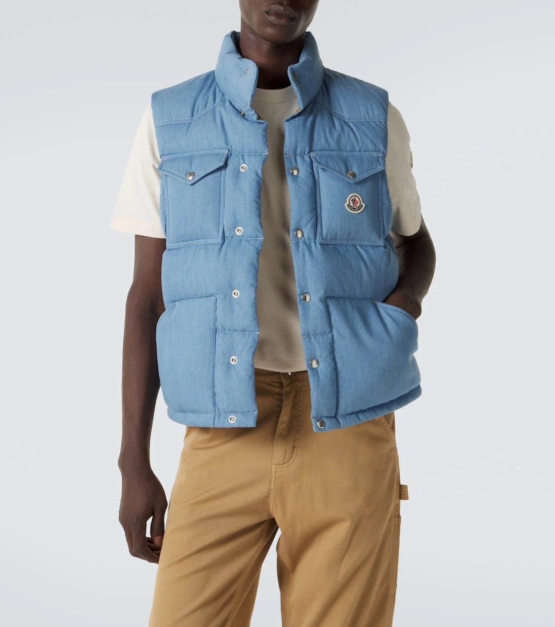 Moncler - Ervional denim down vest