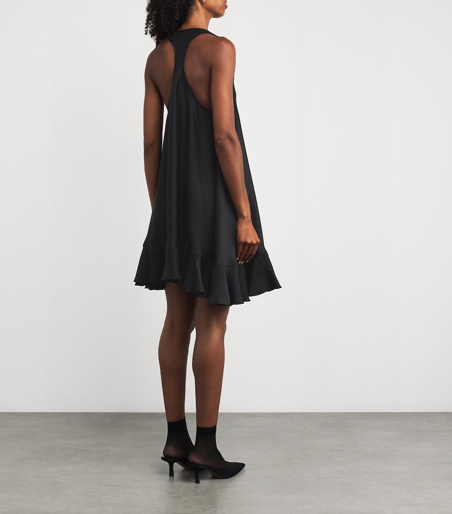 Silk-Blend Lilith Mini Dress BLACK