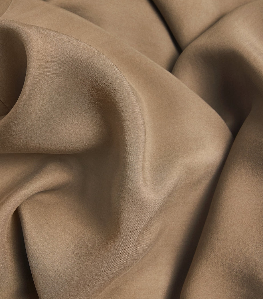 MAX&Co. Green Silk Shades Of Nature Wide-Leg Trousers