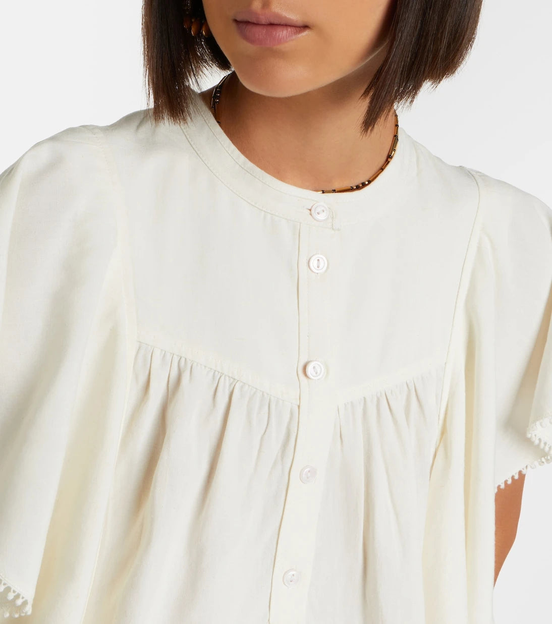 Marant Etoile - Marlie ruffled crochet-trimmed blouse