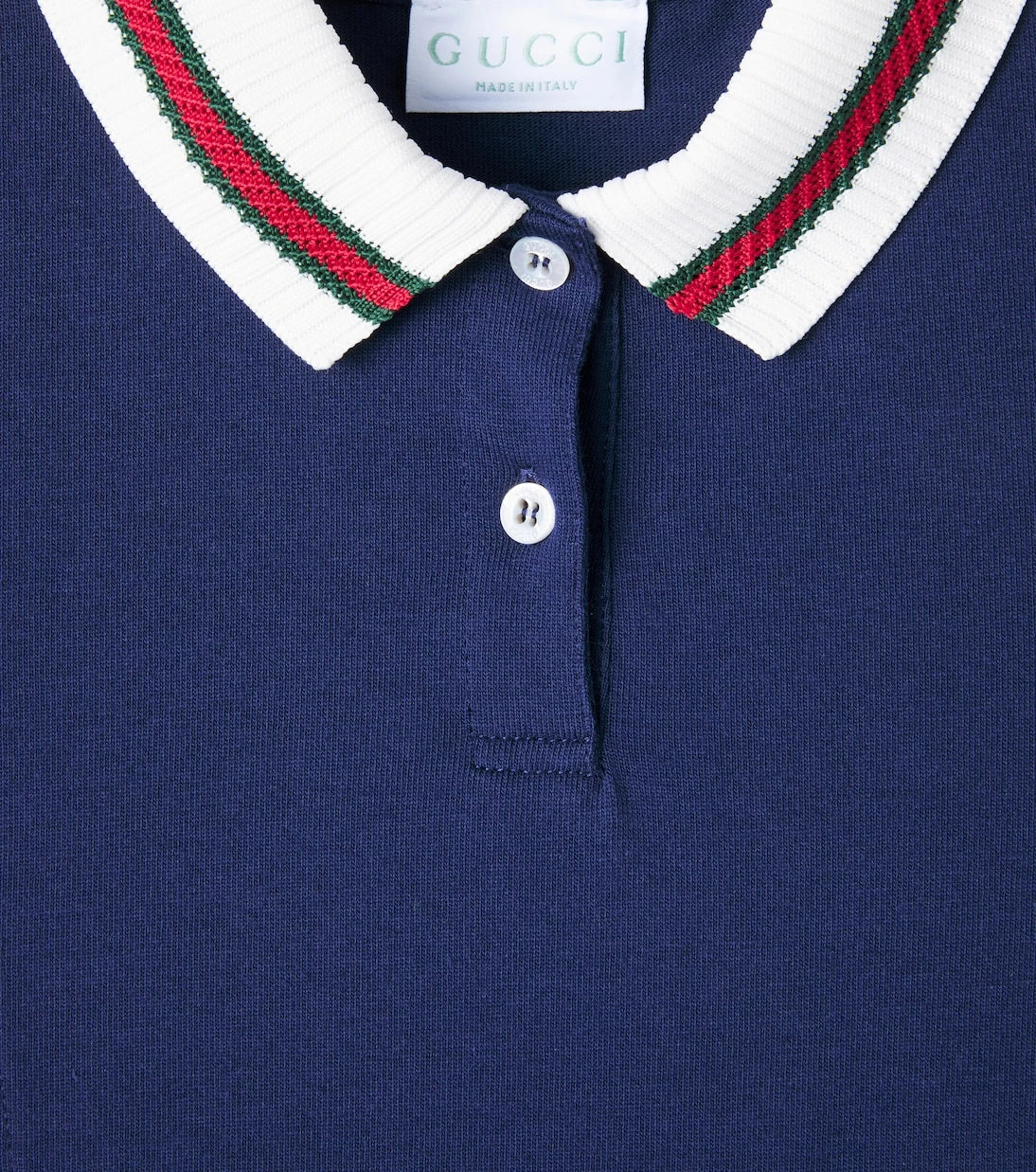 Gucci Kids - Web Stripe cotton polo dress