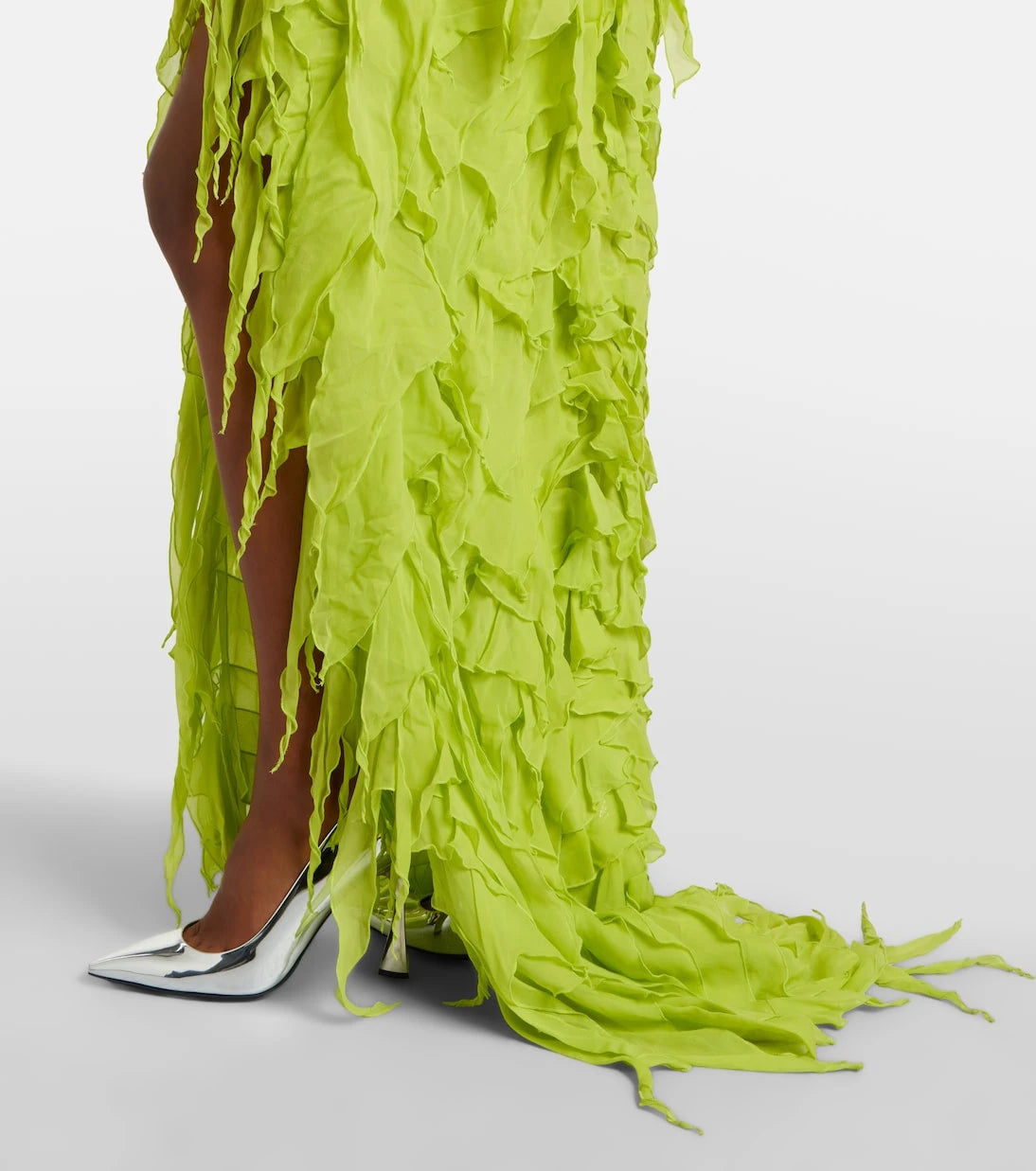 Blumarine - Ruffled georgette maxi dress