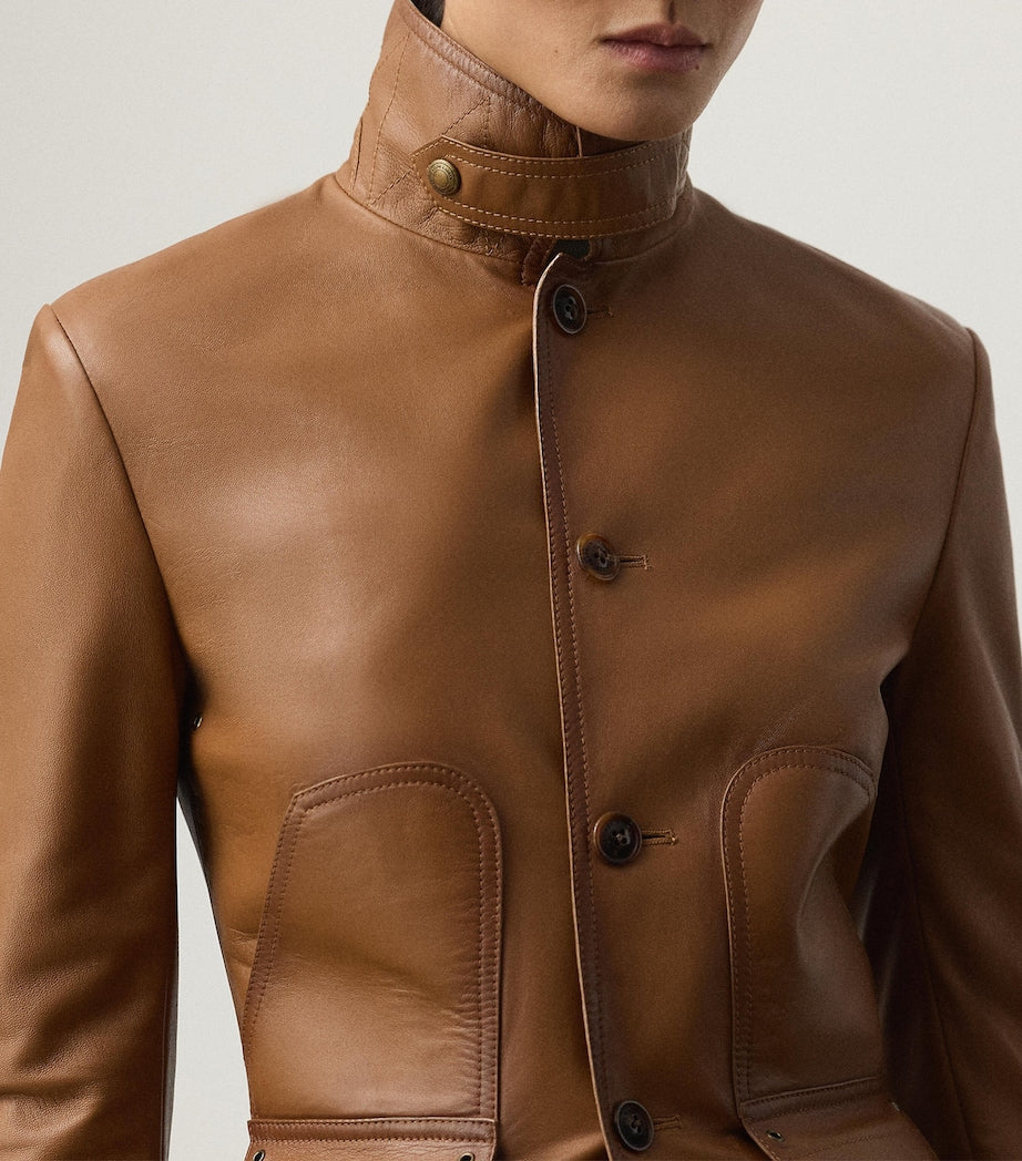 Ralph Lauren Collection Beige Lambskin Naylor Jacket