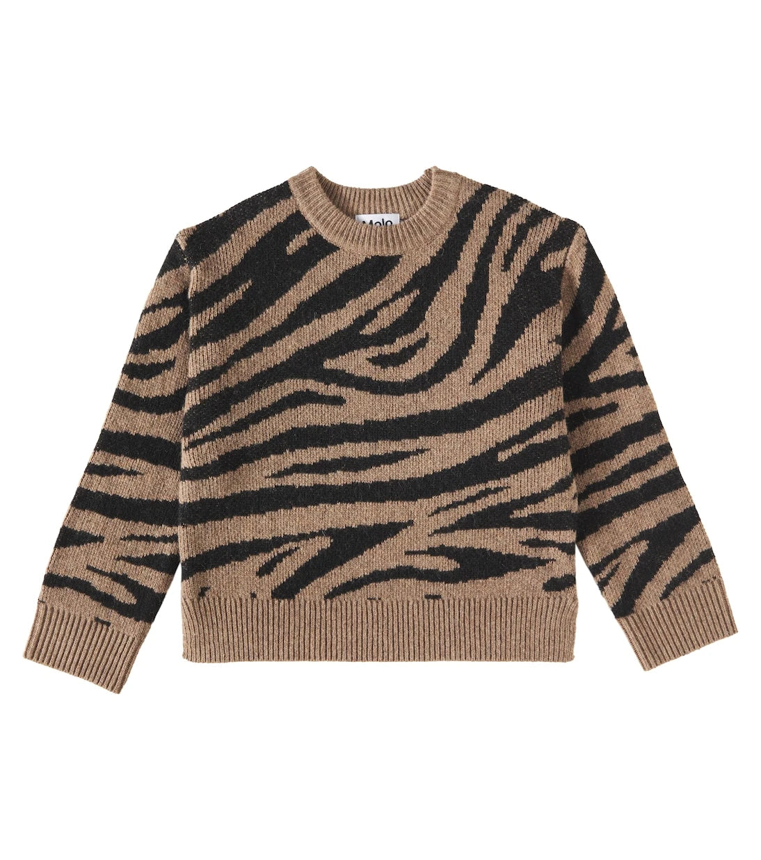 Molo - Gerda zebra-print wool-blend sweater