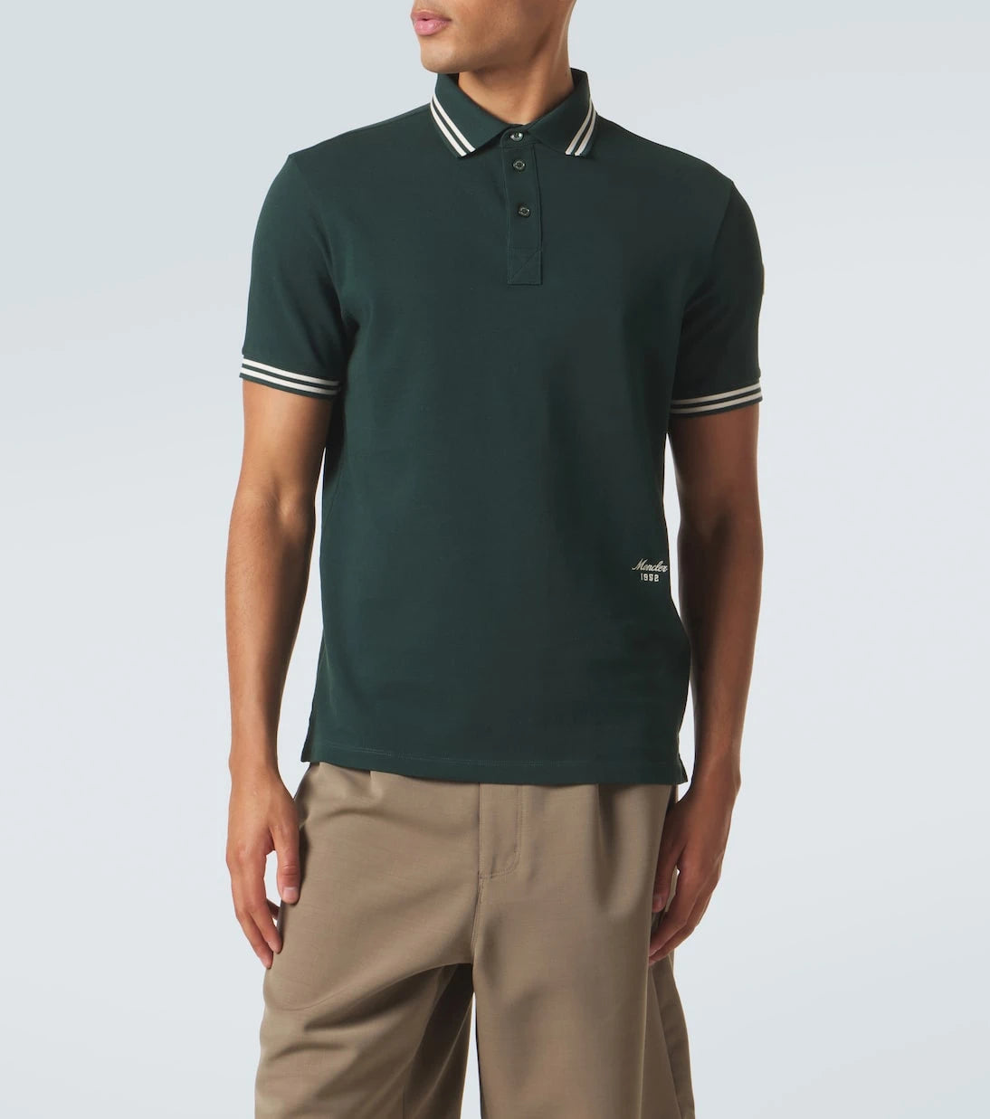 Moncler - Cotton piqué polo shirt