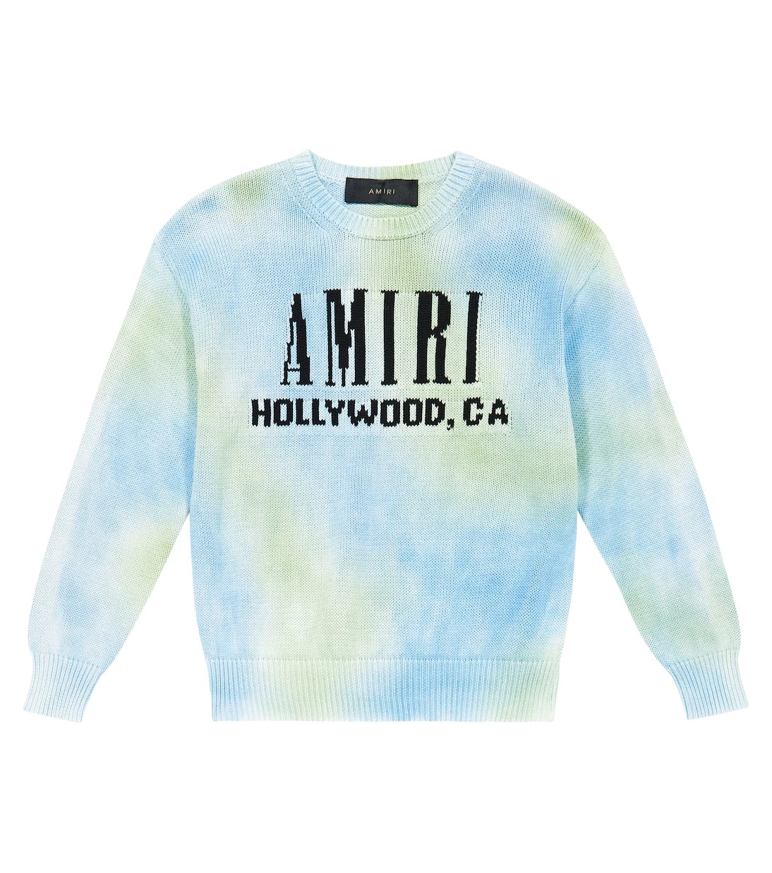 Amiri Kids - سترة صوف بشعار مصبوغ بطريقة تاي داي
