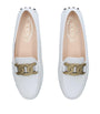 Tod's Beige Leather Kate Gommino Driving Shoes