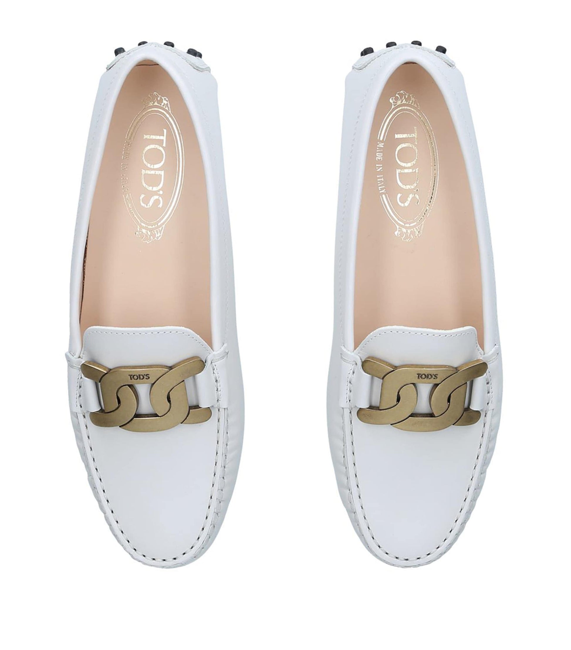 Tod's Beige Leather Kate Gommino Driving Shoes