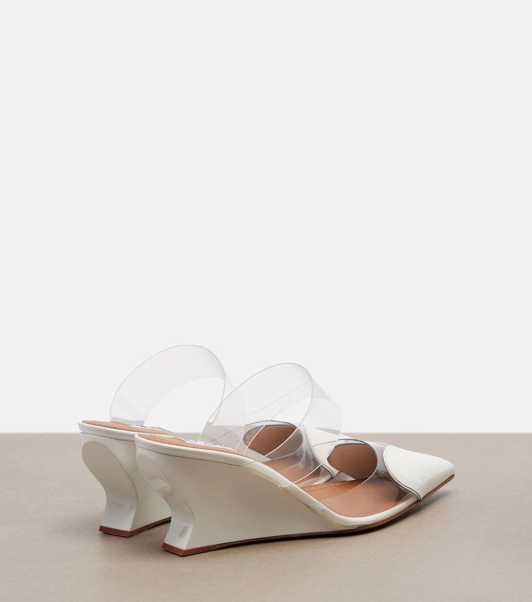 Alaïa - Le Coeur patent leather wedge mules