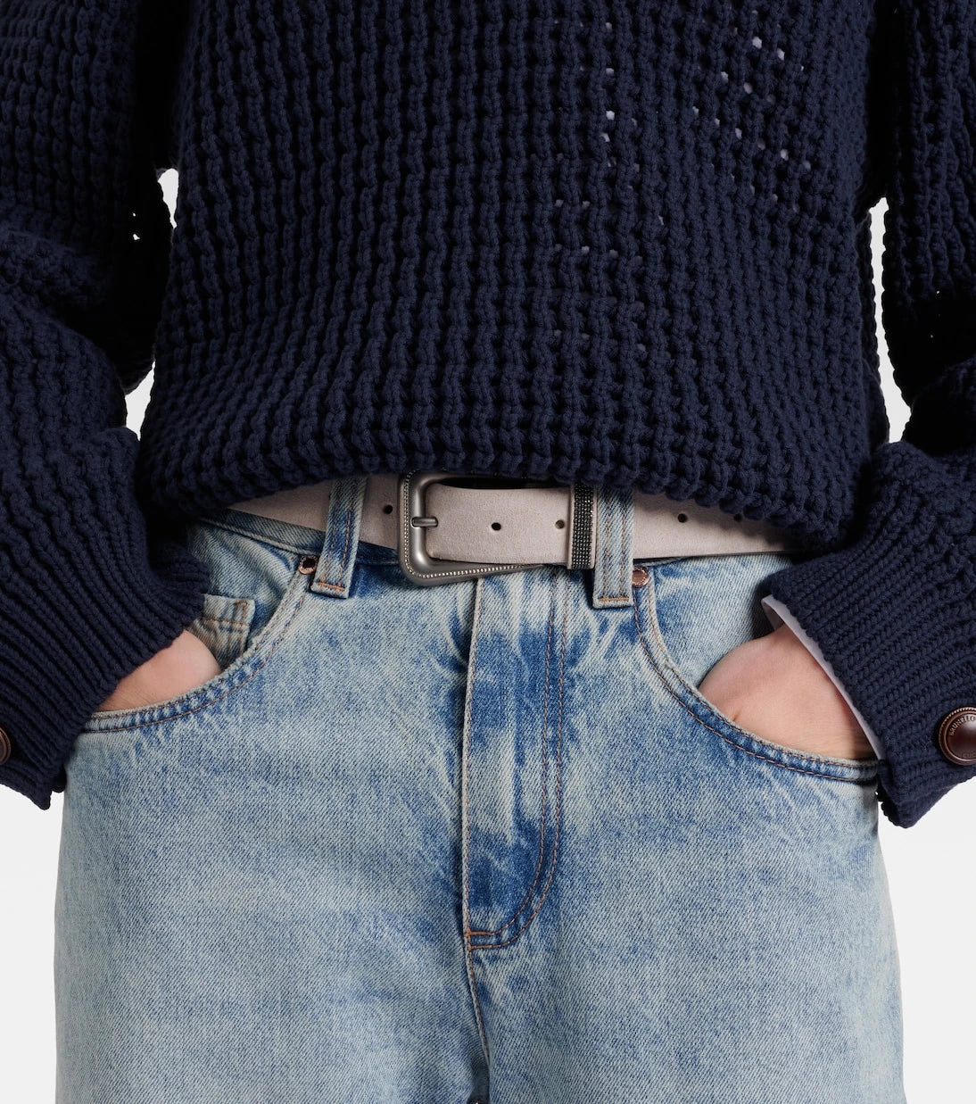 Brunello Cucinelli - Monili suede belt