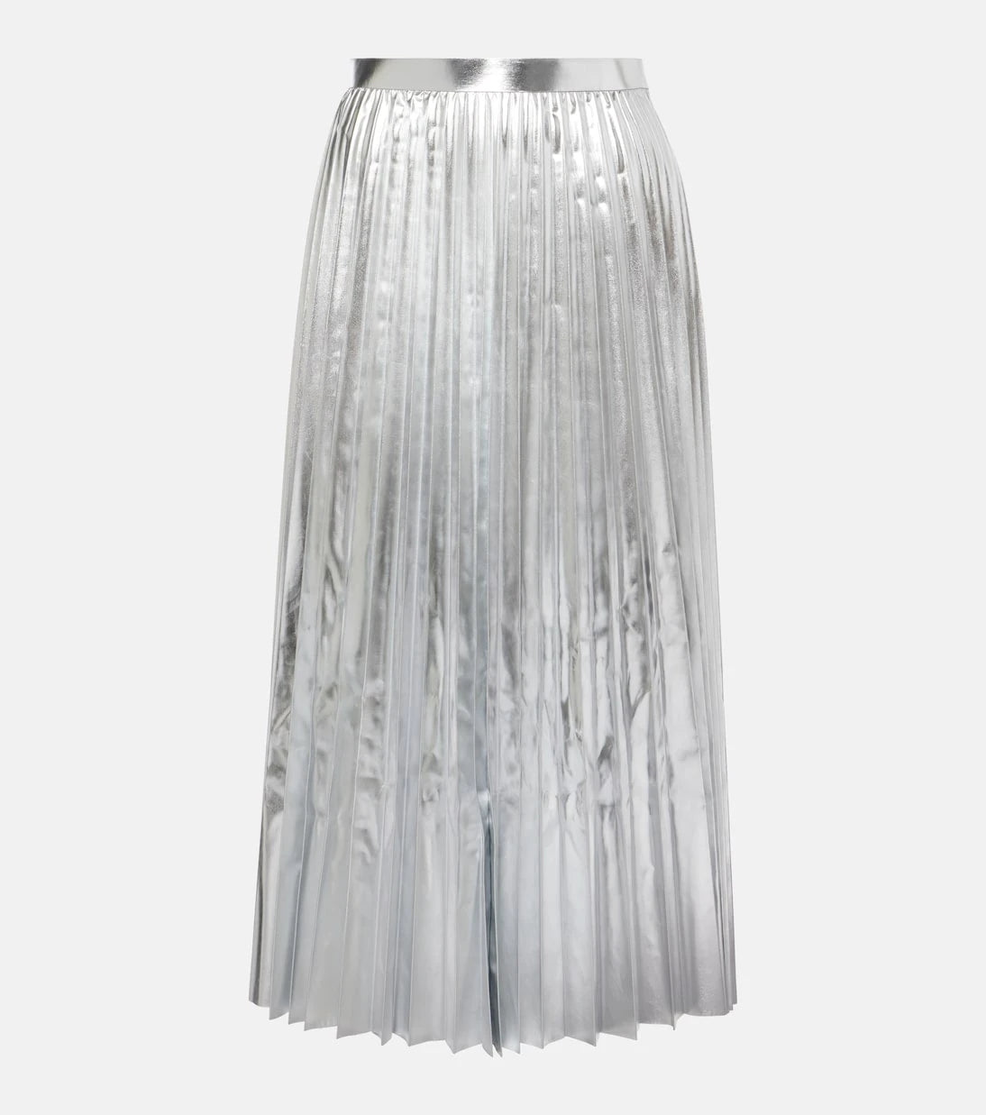 Junya Watanabe - Pleated metallic-effect midi skirt