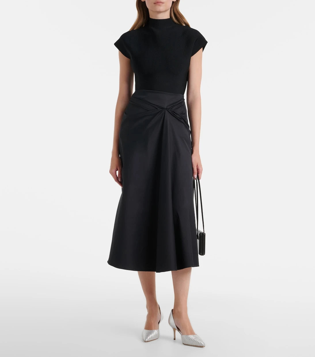 Manolo Blahnik - Taylerbinu leather-trimmed woven pumps