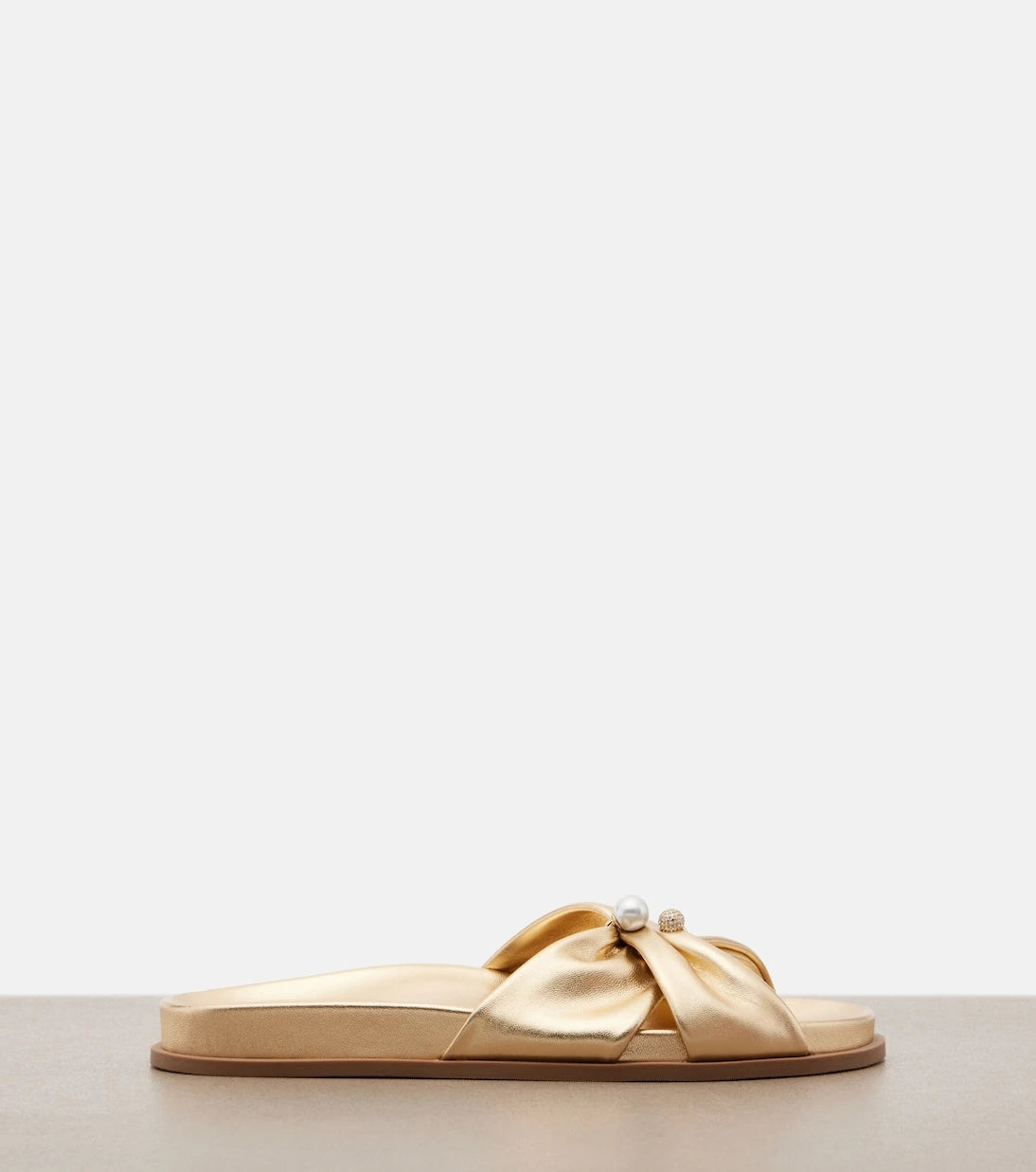 Jimmy Choo - Rafi embellished metallic leather sandals