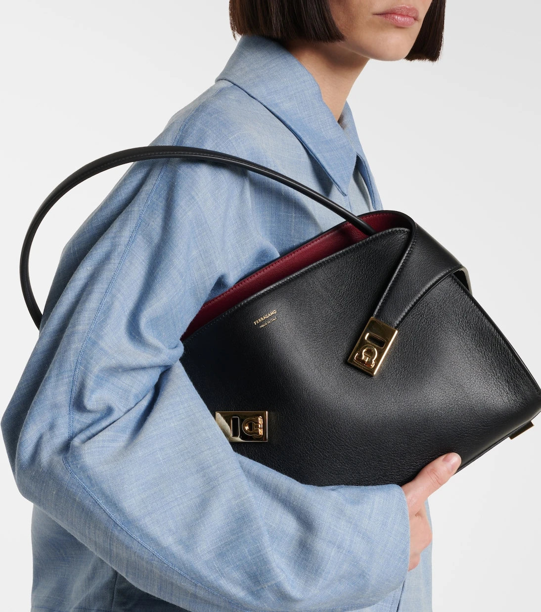 Ferragamo - Hug Soft Medium leather shoulder bag