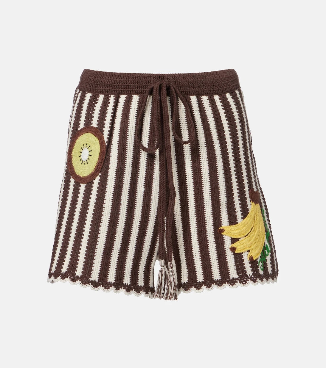 Alémais - Sundae crochet embroidered cotton shorts