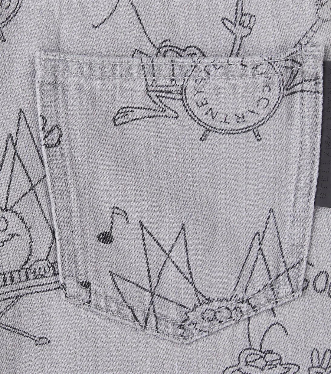 Stella McCartney Kids - جينز مطبوع بقصة أرجل واسعة