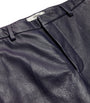 Navy The Leather Trousers