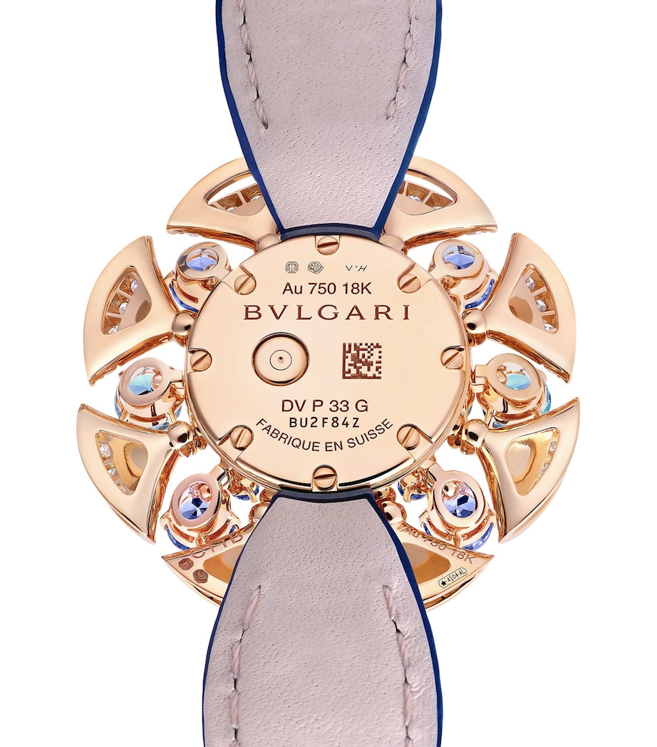 Rose Gold, Diamond, Topaz and Tanzanite Divas' Dream Watch 33mm