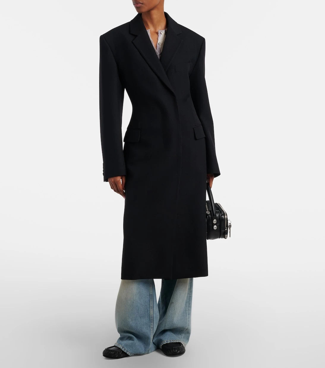 Acne Studios - Double-breasted peplum wool coat