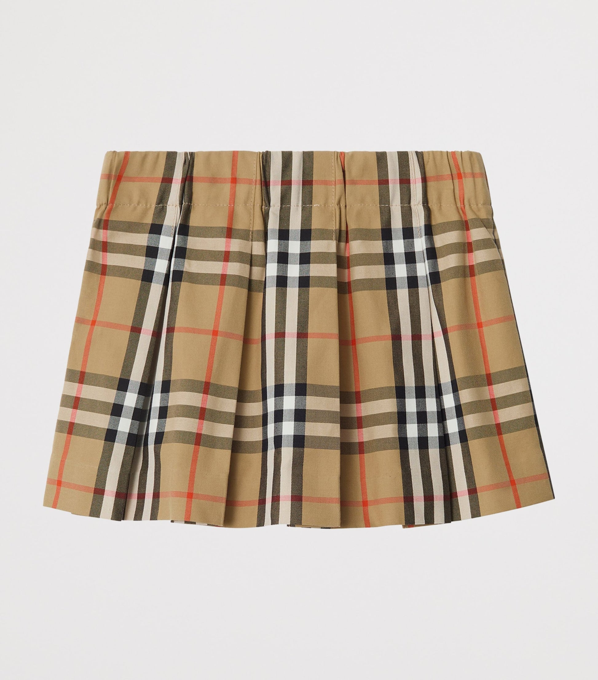 Burberry Kids Cotton Check Pleated Skirt (6 Months- 3 Years)